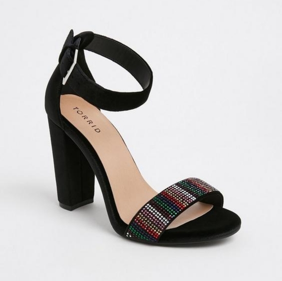 Torrid 8.5 Staci Velvet Rhinestone Heels - Picture 3 of 13